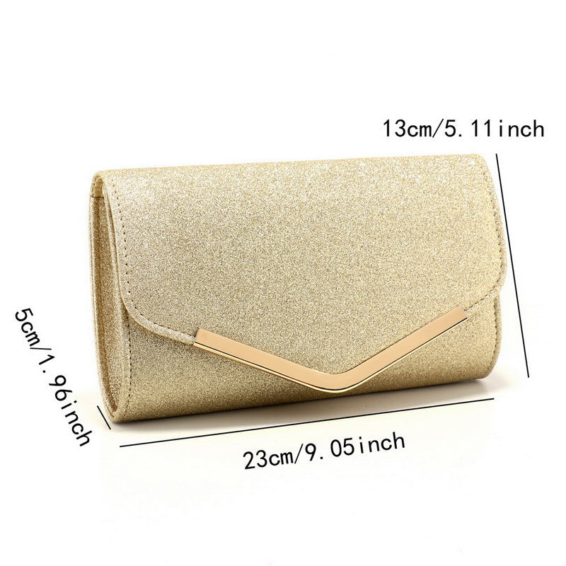 Frosted Sequins Light Luxury Dinner Bag High-grade Metal Decoration Cjdropshipping