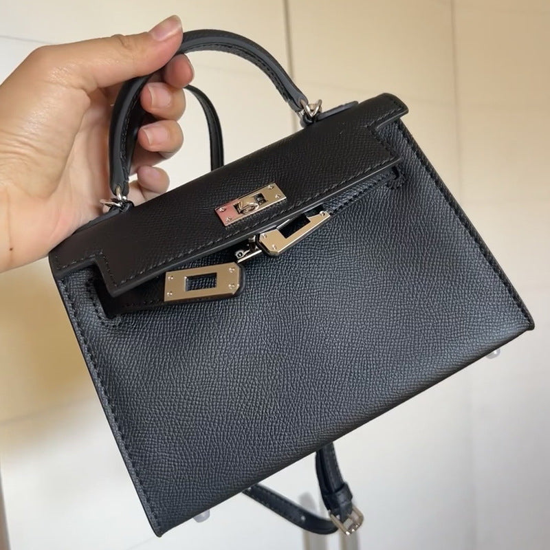 Single-shoulder crossbody bag made of cowhide Hypersku