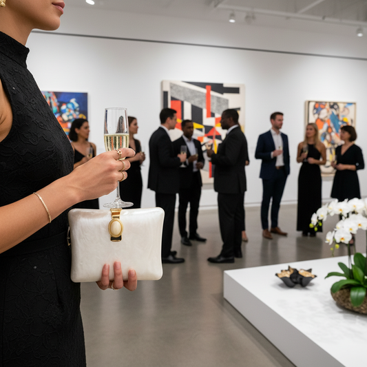 Glitter Ink Acrylic Box Evening Clutch Lifestyle