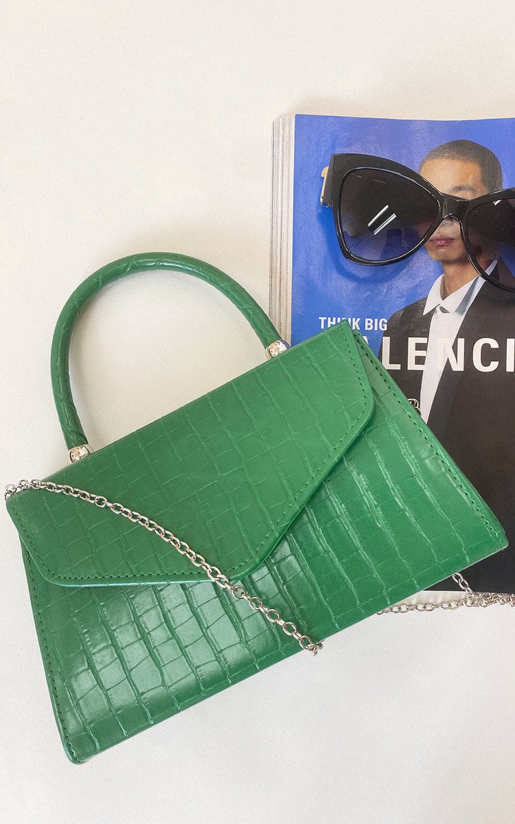 Croc Print Handbag Moda