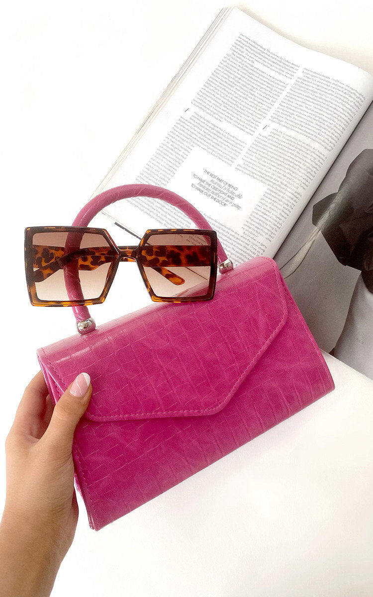 Croc Print Handbag Moda