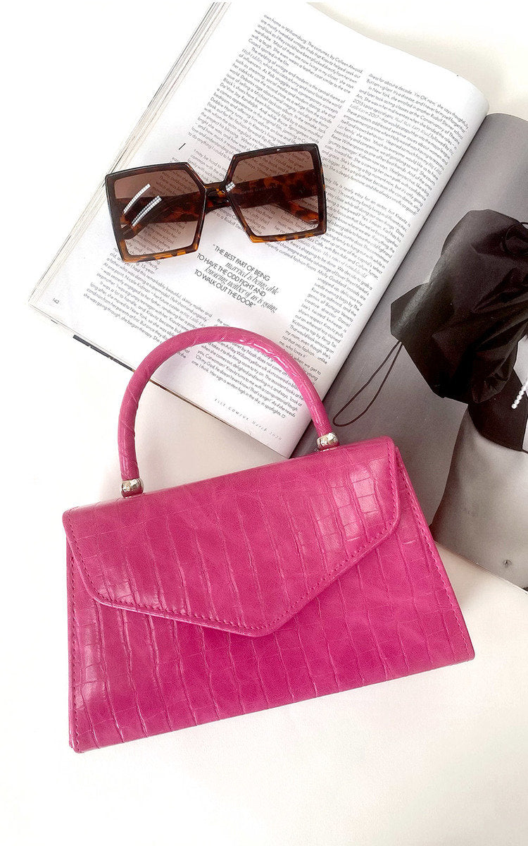 Croc Print Handbag Moda