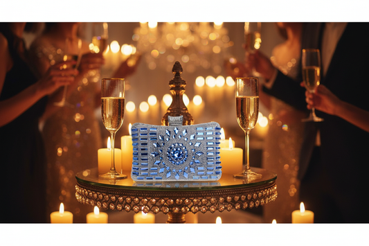 Acrylic Diamond Chain Evening Clutch eprolo