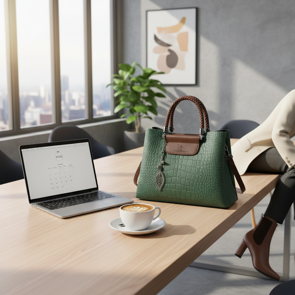 Soft Leather Crossbody Tote Lifestyle